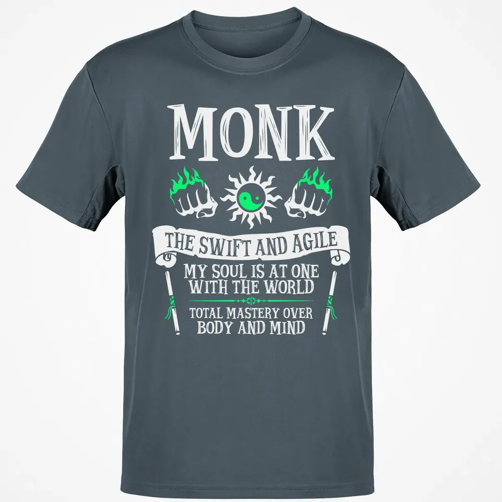 MONK, THE SWIFT AND AGILE (White) Classic Unisex T-Shirt - 4