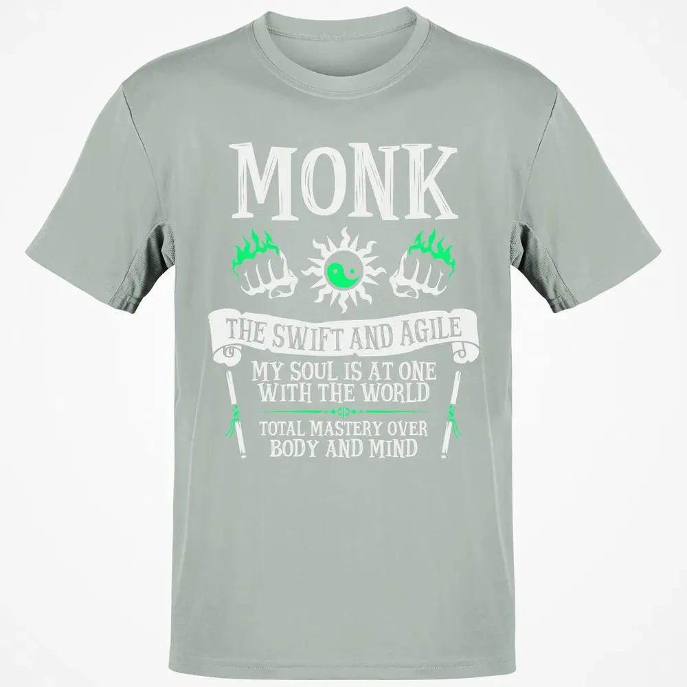 MONK, THE SWIFT AND AGILE (White) Classic Unisex T-Shirt - 3