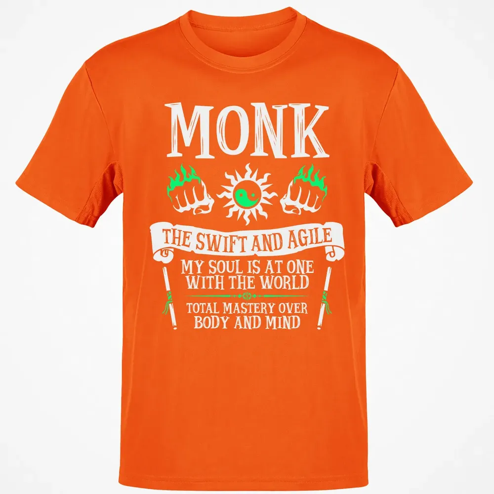 MONK, THE SWIFT AND AGILE (White) Classic Unisex T-Shirt - 9