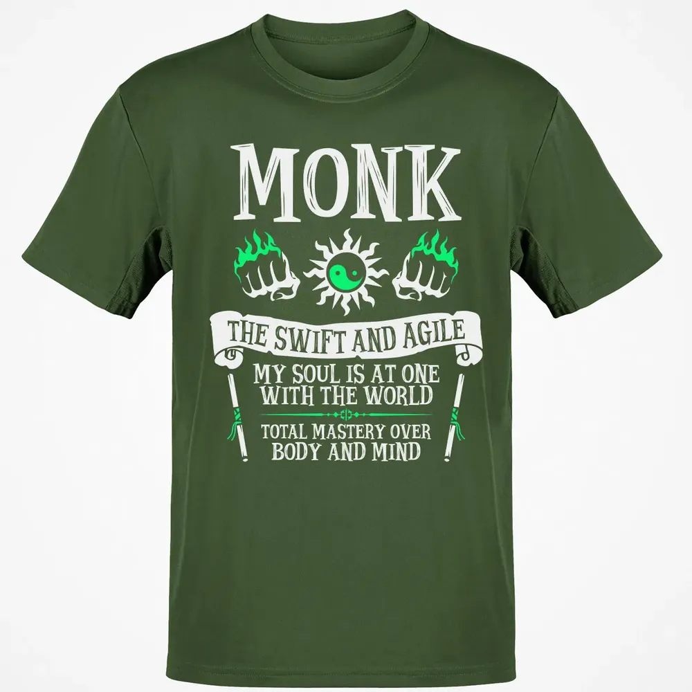 MONK, THE SWIFT AND AGILE (White) Classic Unisex T-Shirt - 7
