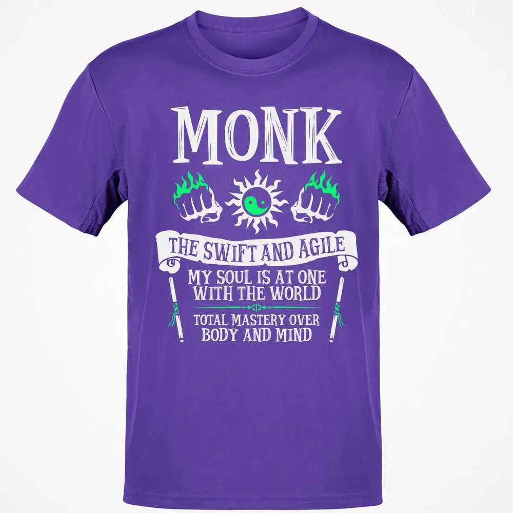 MONK, THE SWIFT AND AGILE (White) Classic Unisex T-Shirt - 10