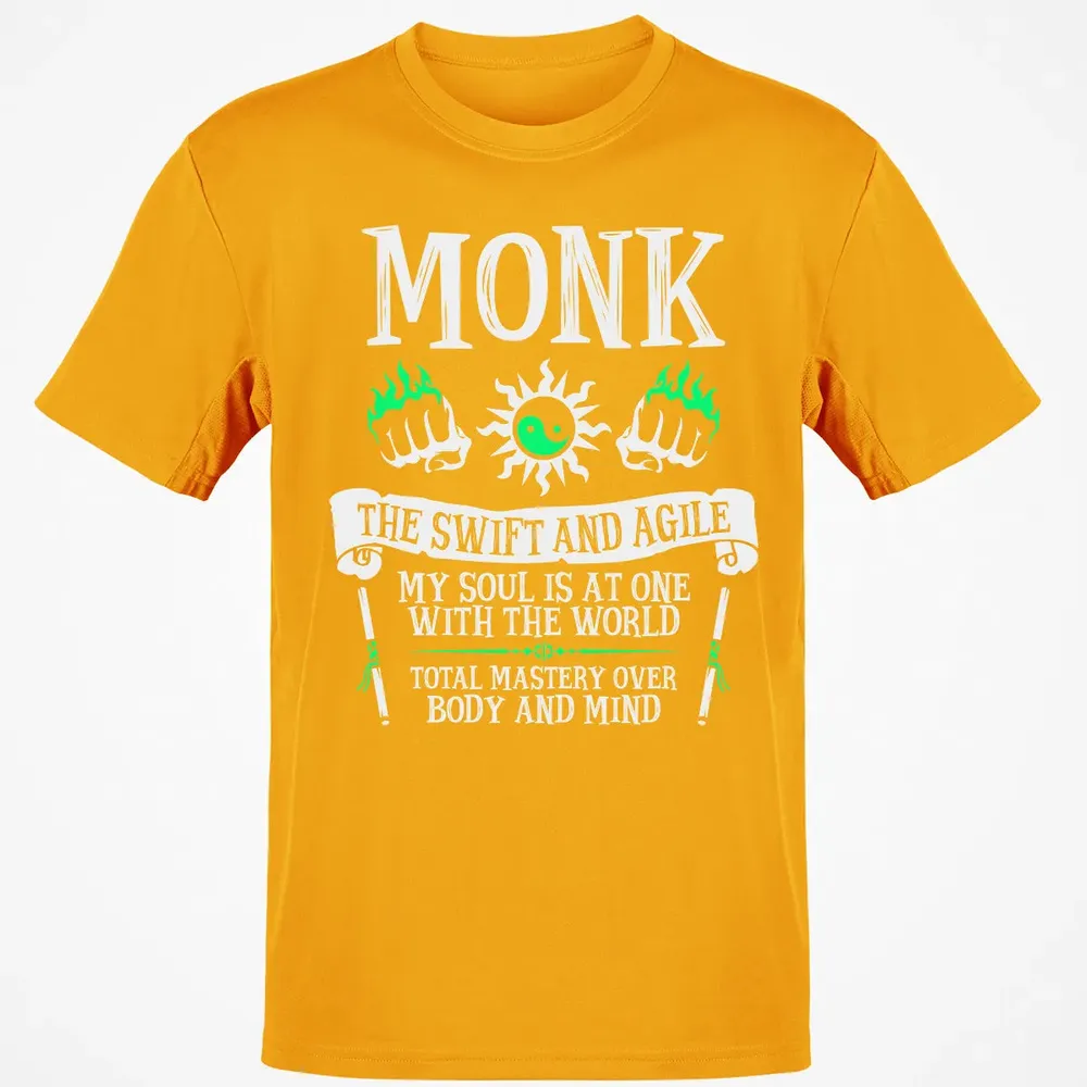 MONK, THE SWIFT AND AGILE (White) Classic Unisex T-Shirt - 5