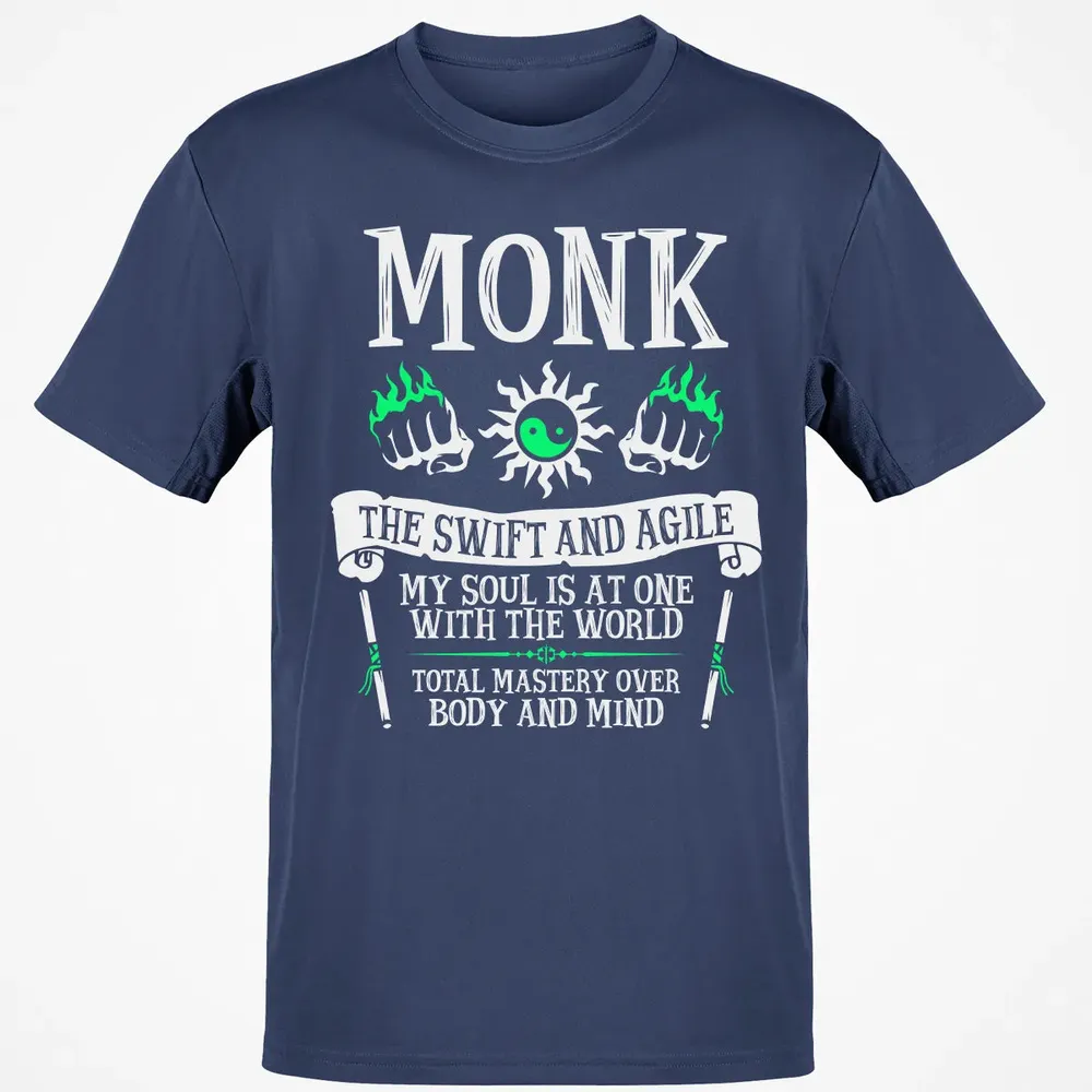 MONK, THE SWIFT AND AGILE (White) Classic Unisex T-Shirt - 8