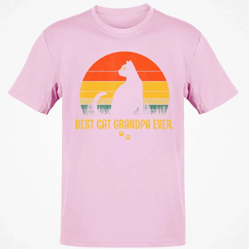 Vintage Best Cat Grandpa Ever Gift Cat Lovers Classic Unisex T-Shirt - 6