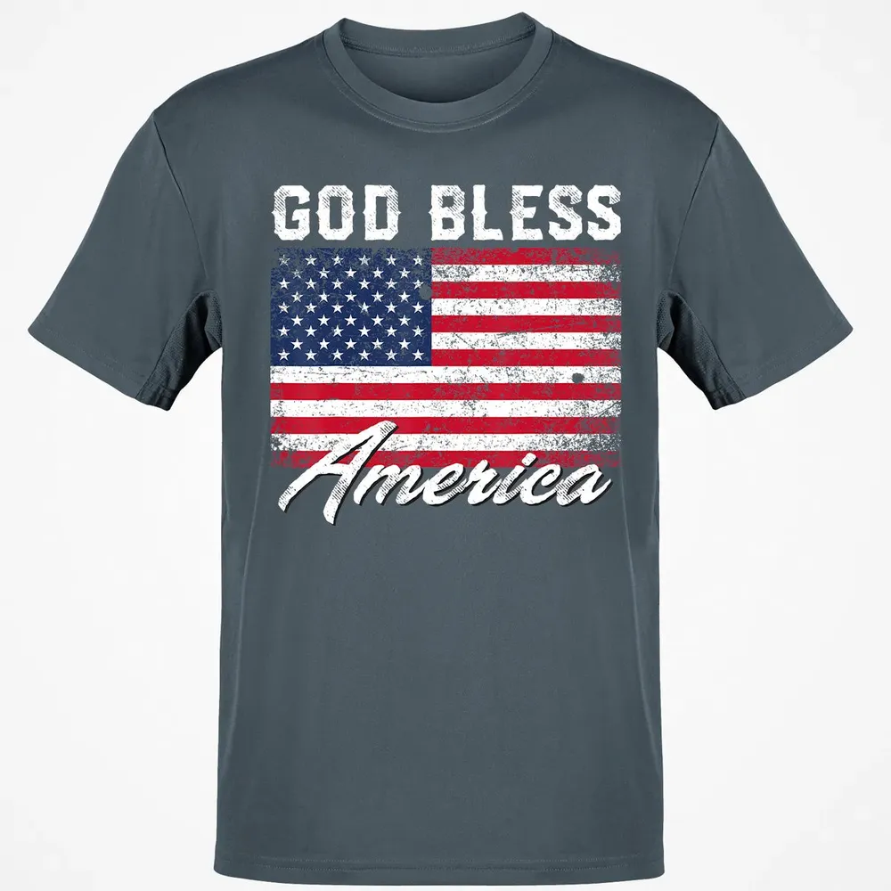 God Bless America USA Flag 4th of July Patriotic Classic Unisex T-Shirt - 4