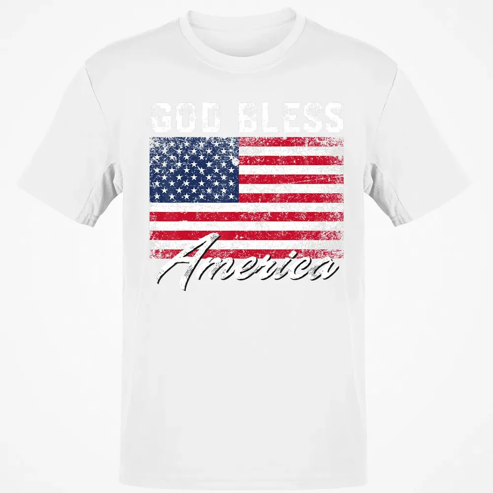God Bless America USA Flag 4th of July Patriotic Classic Unisex T-Shirt - 13