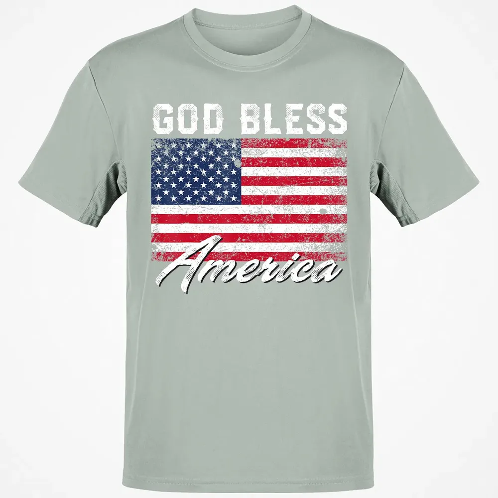 God Bless America USA Flag 4th of July Patriotic Classic Unisex T-Shirt - 3