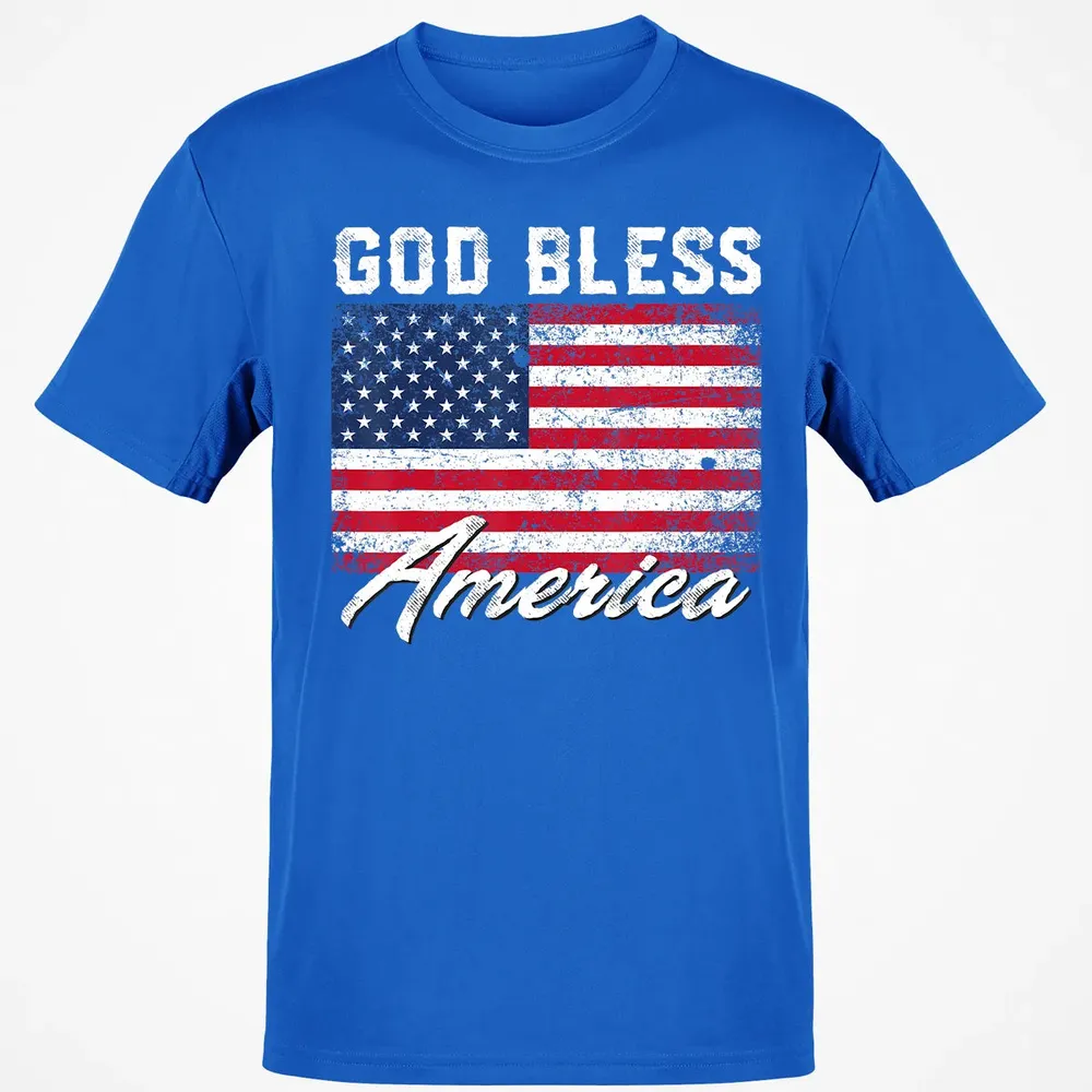 God Bless America USA Flag 4th of July Patriotic Classic Unisex T-Shirt - 12