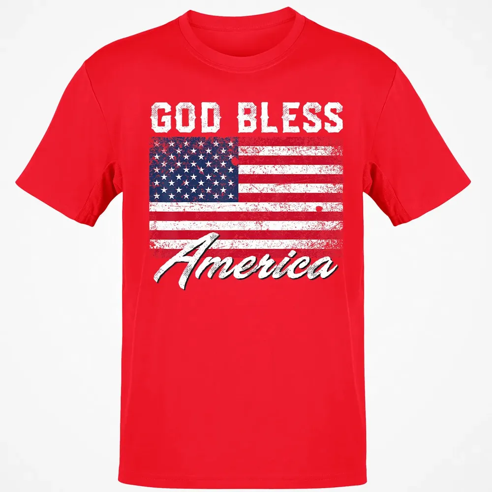 God Bless America USA Flag 4th of July Patriotic Classic Unisex T-Shirt - 11