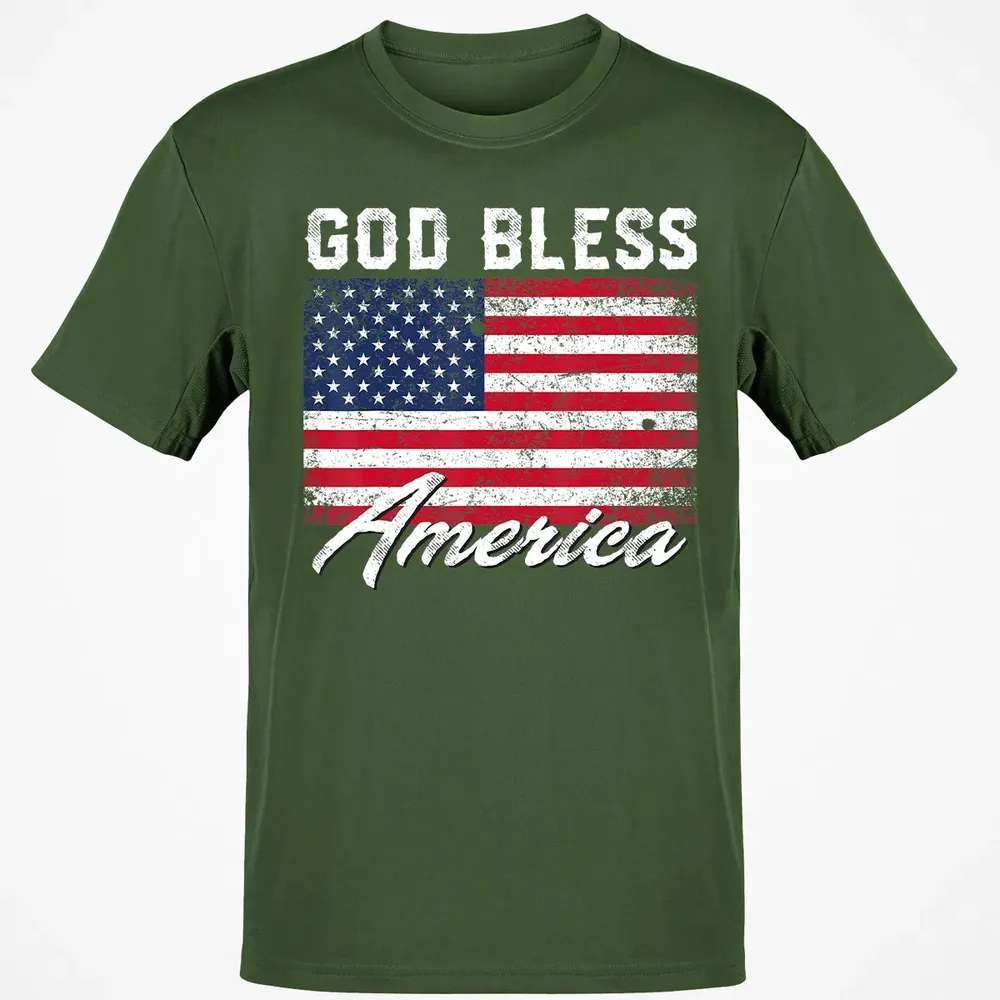 God Bless America USA Flag 4th of July Patriotic Classic Unisex T-Shirt - 7