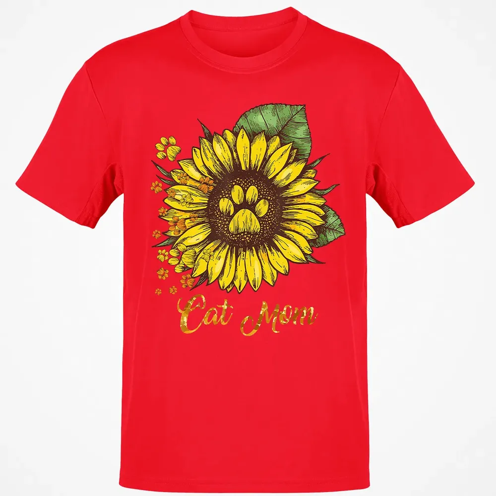 Sunflower Cat men woman  Cat Mom Classic Unisex T-Shirt - 11