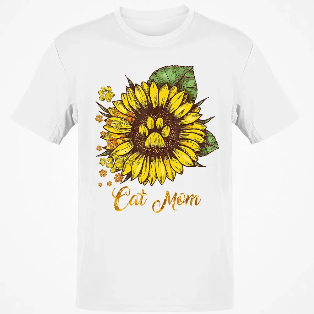 Sunflower Cat men woman  Cat Mom Classic Unisex T-Shirt - 13