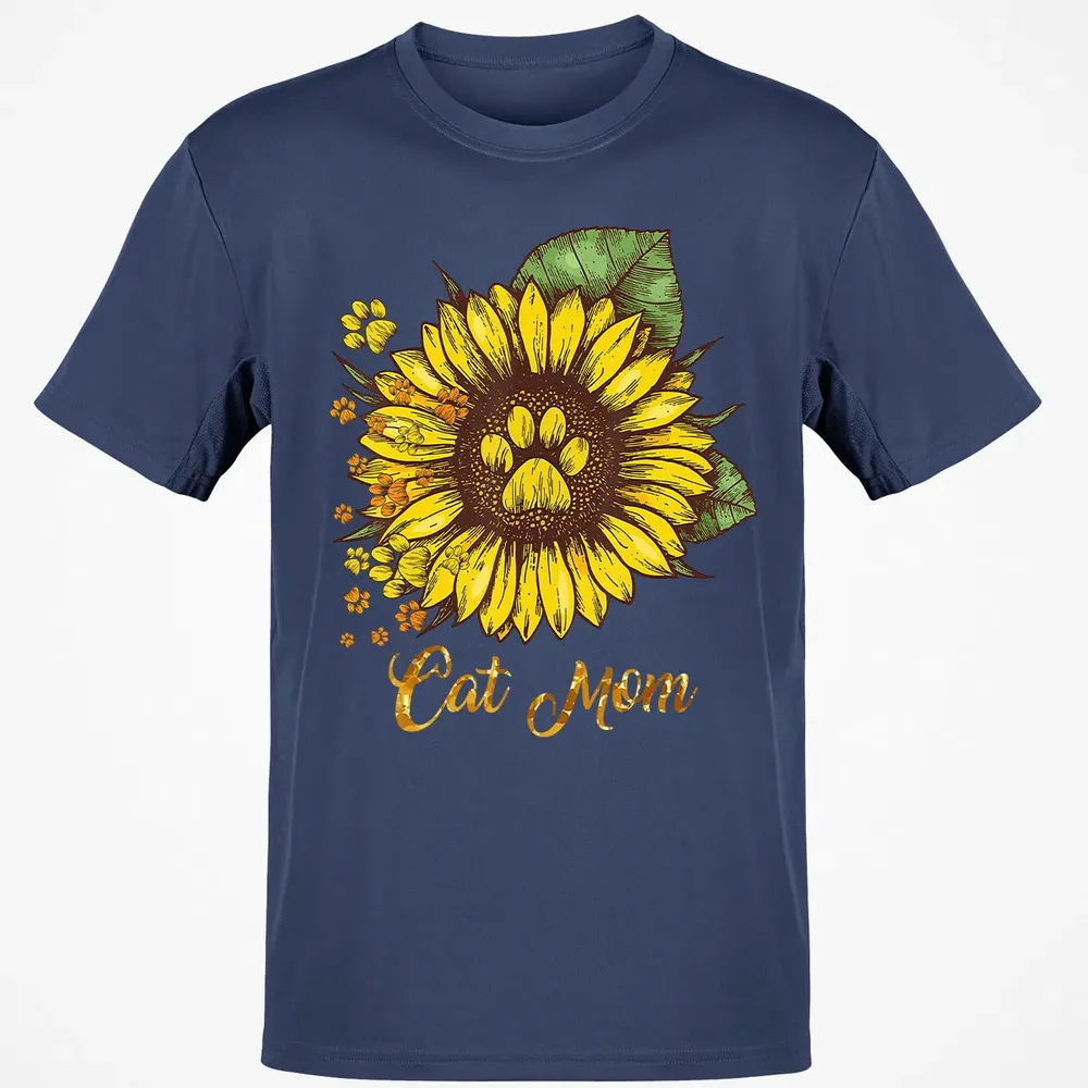 Sunflower Cat men woman  Cat Mom Classic Unisex T-Shirt - 8