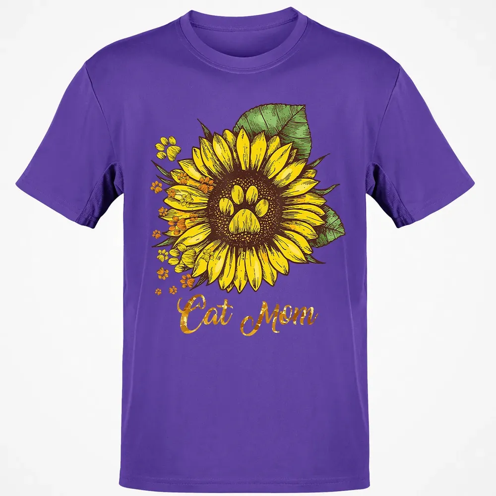 Sunflower Cat men woman  Cat Mom Classic Unisex T-Shirt - 10