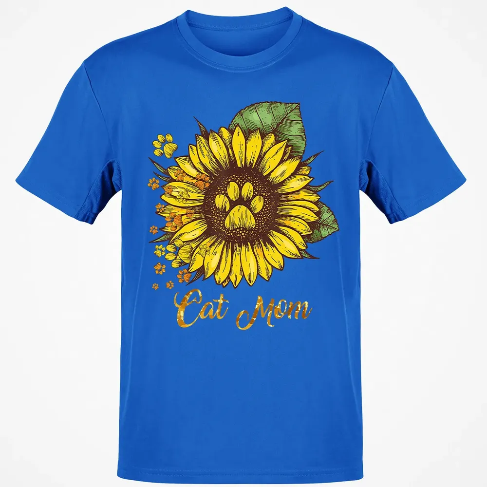 Sunflower Cat men woman  Cat Mom Classic Unisex T-Shirt - 12