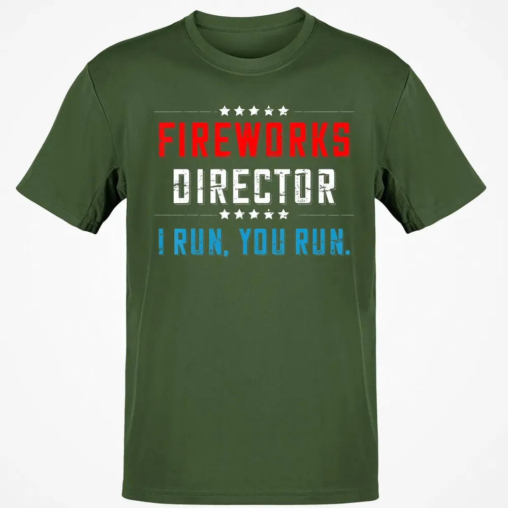4th Of July Fireworks Director I Run You Run Classic Unisex T-Shirt - 7