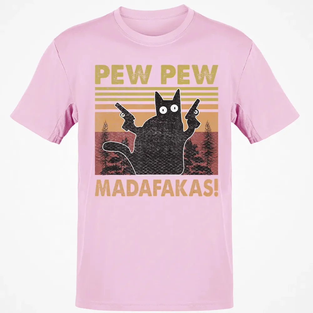 Cat Vintage PewPewPew Madafakas Cat Crazy Pew Vintage Funny Classic Unisex T-Shirt - 6