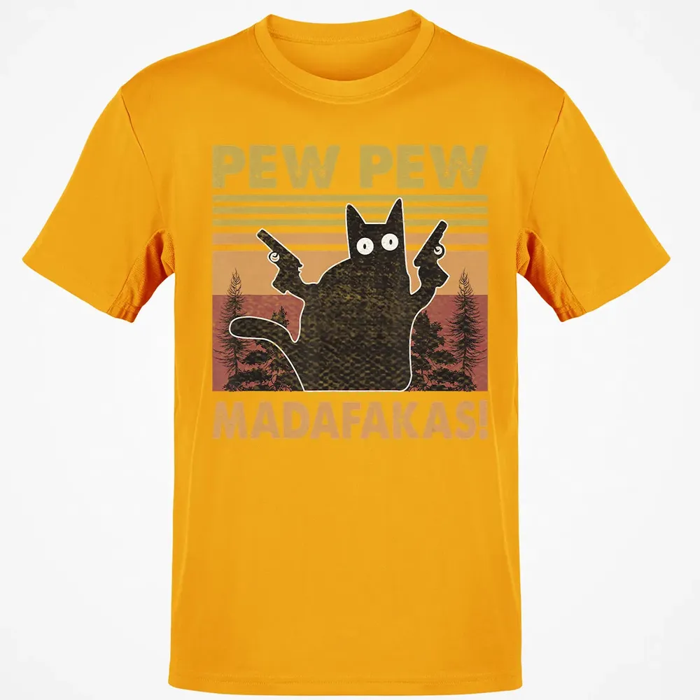 Cat Vintage PewPewPew Madafakas Cat Crazy Pew Vintage Funny Classic Unisex T-Shirt - 5