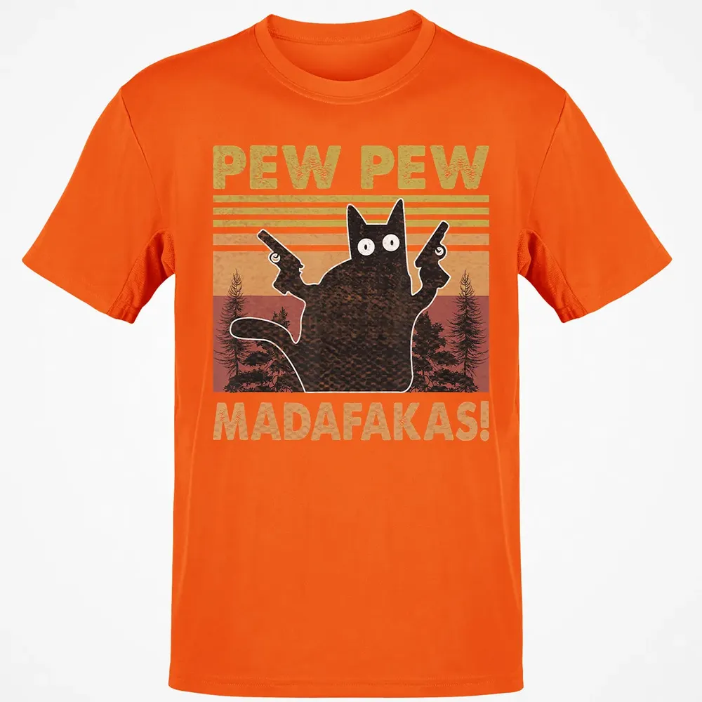 Cat Vintage PewPewPew Madafakas Cat Crazy Pew Vintage Funny Classic Unisex T-Shirt - 9