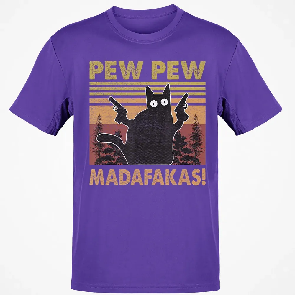 Cat Vintage PewPewPew Madafakas Cat Crazy Pew Vintage Funny Classic Unisex T-Shirt - 10