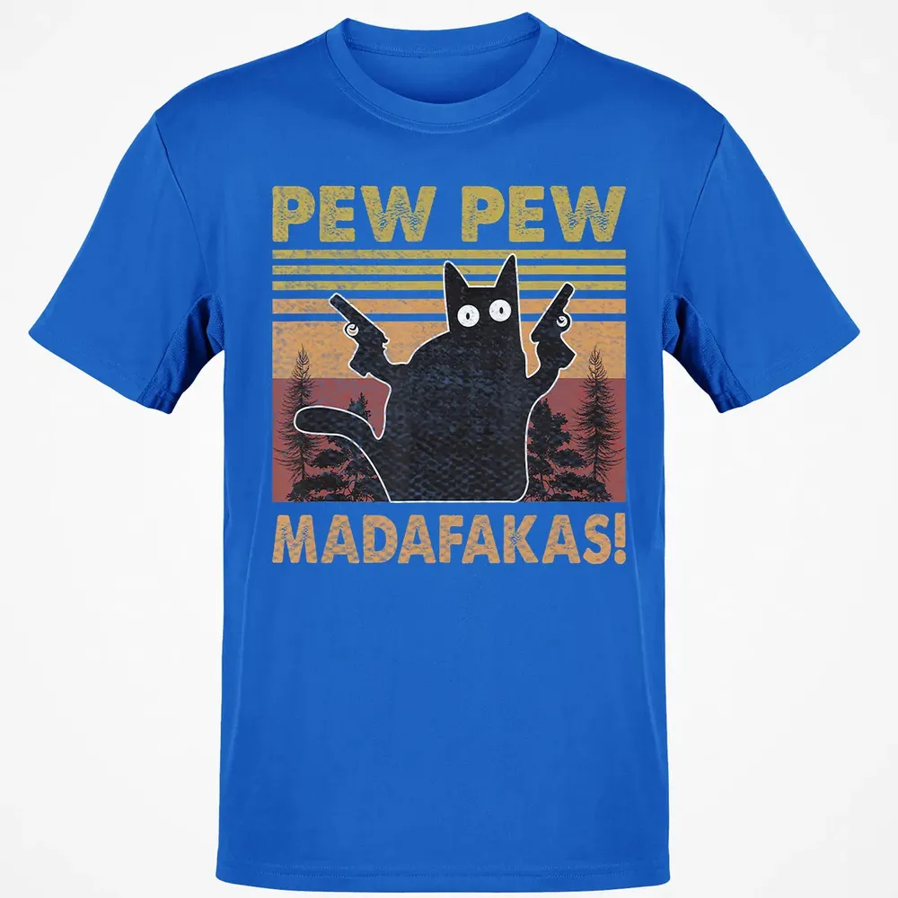 Cat Vintage PewPewPew Madafakas Cat Crazy Pew Vintage Funny Classic Unisex T-Shirt - 12