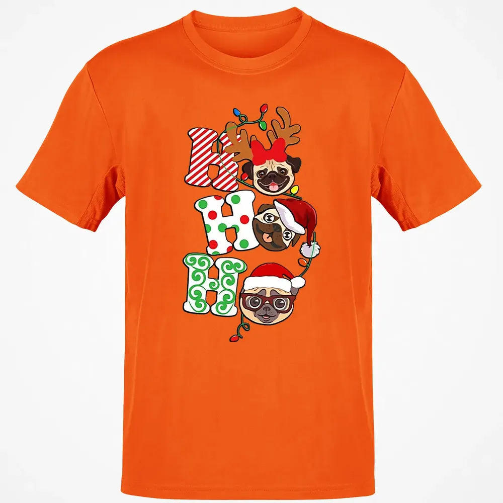 Ho Ho Ho Pug Classic Unisex T-Shirt - 9