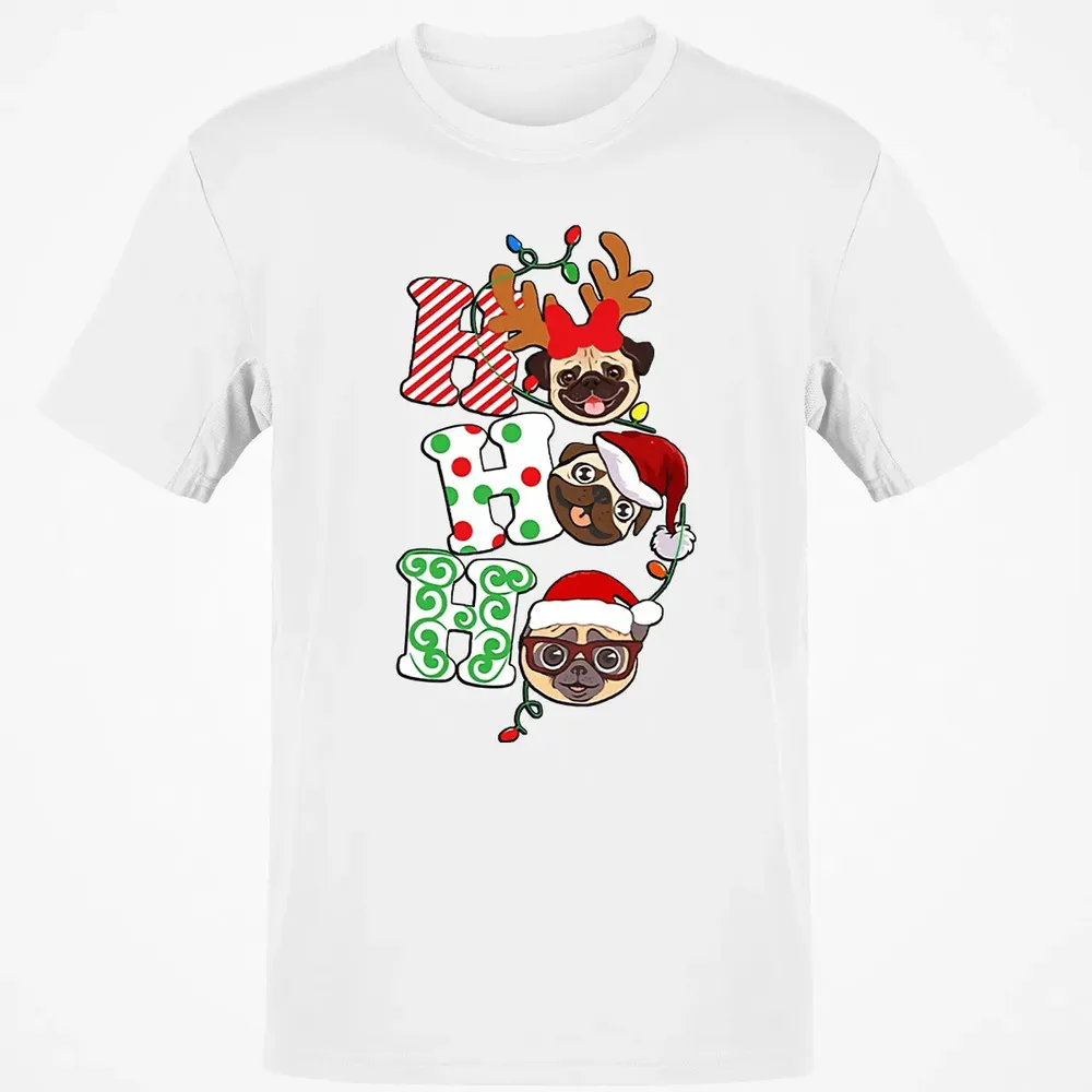 Ho Ho Ho Pug Classic Unisex T-Shirt - 13