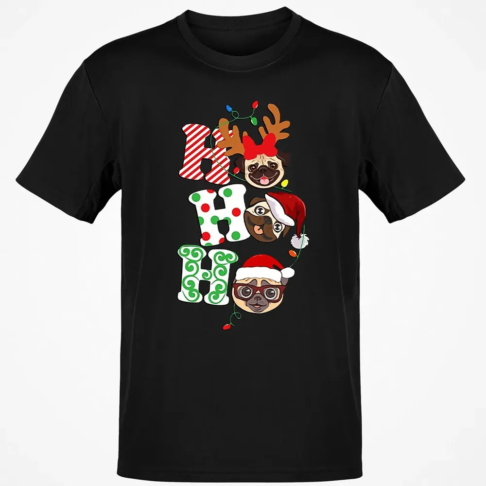 Ho Ho Ho Pug Classic Unisex T-Shirt - 2