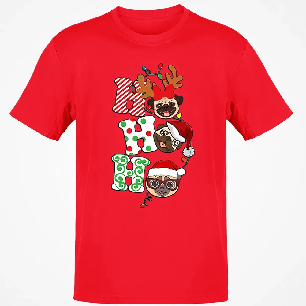 Ho Ho Ho Pug Classic Unisex T-Shirt - 11