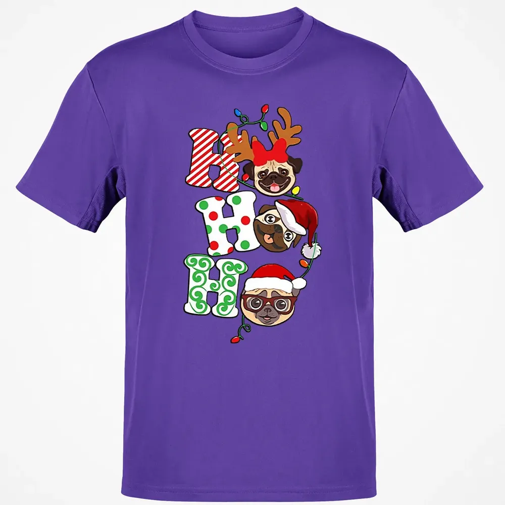 Ho Ho Ho Pug Classic Unisex T-Shirt - 10