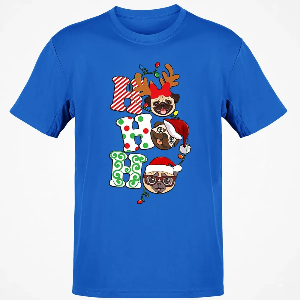 Ho Ho Ho Pug Classic Unisex T-Shirt - 12