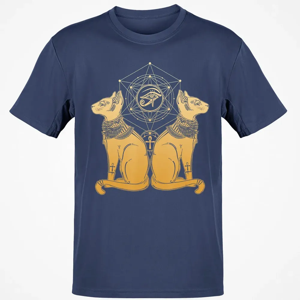 Egyptian Cat Goddess Bastet Sphinx Eye Of Ra Classic Unisex T-Shirt - 8