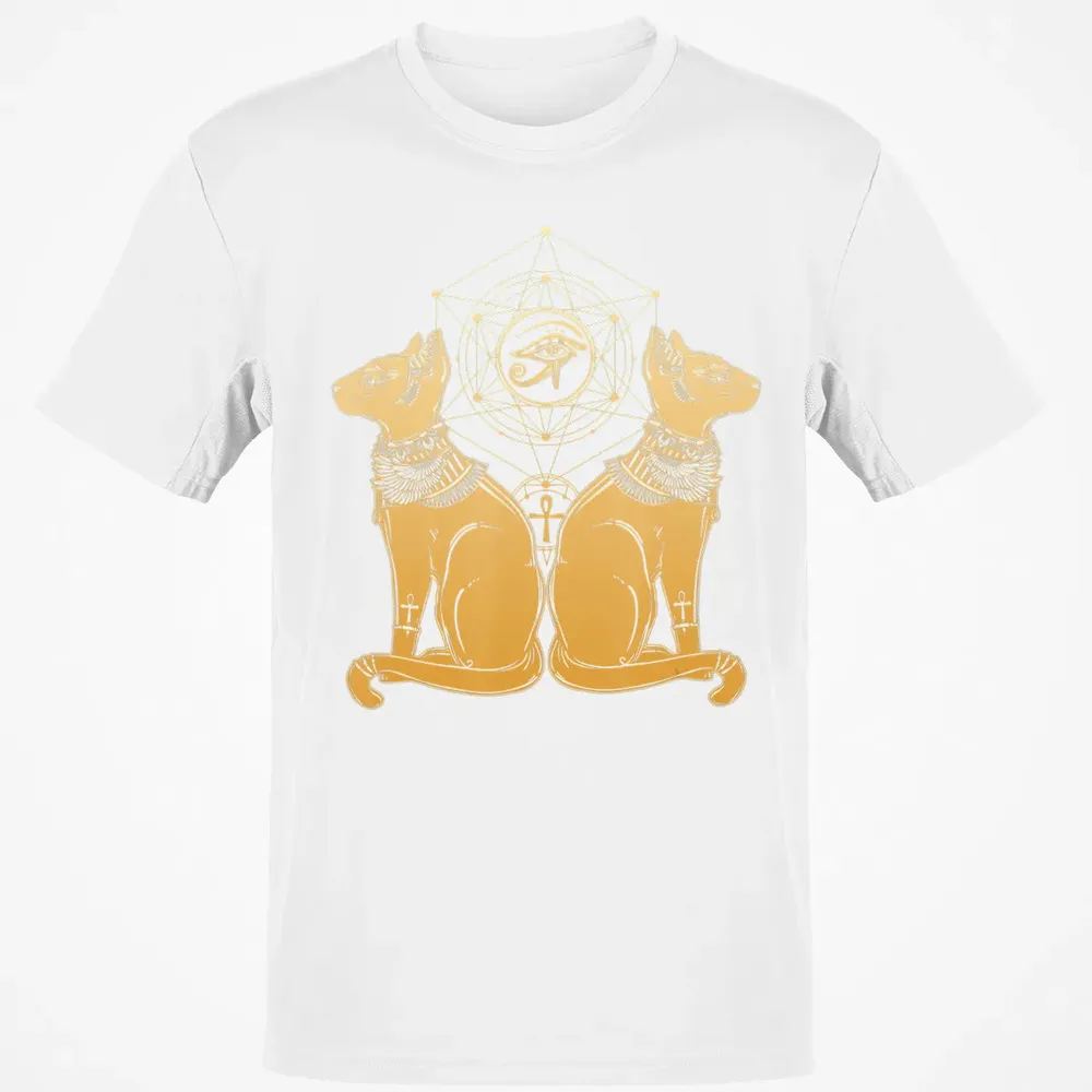 Egyptian Cat Goddess Bastet Sphinx Eye Of Ra Classic Unisex T-Shirt - 13