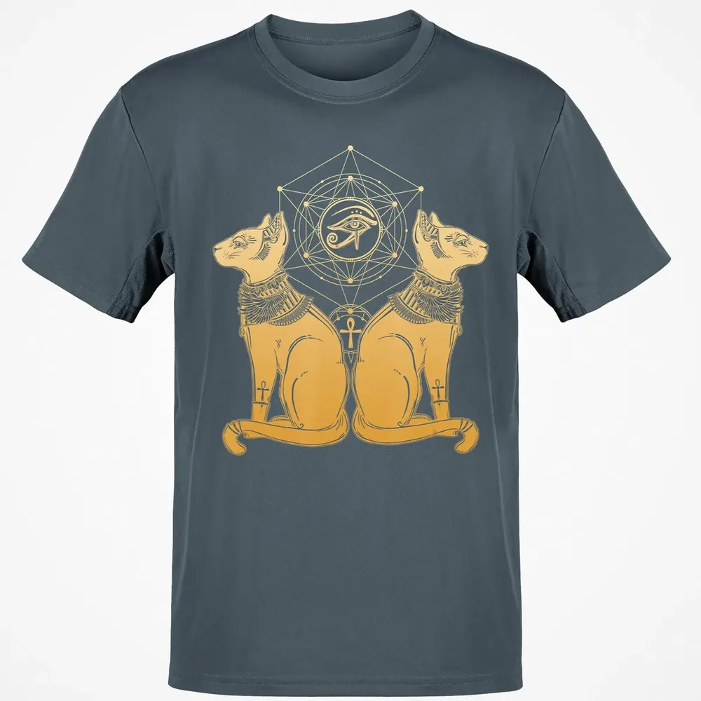 Egyptian Cat Goddess Bastet Sphinx Eye Of Ra Classic Unisex T-Shirt - 4