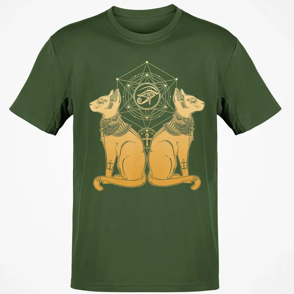 Egyptian Cat Goddess Bastet Sphinx Eye Of Ra Classic Unisex T-Shirt - 7