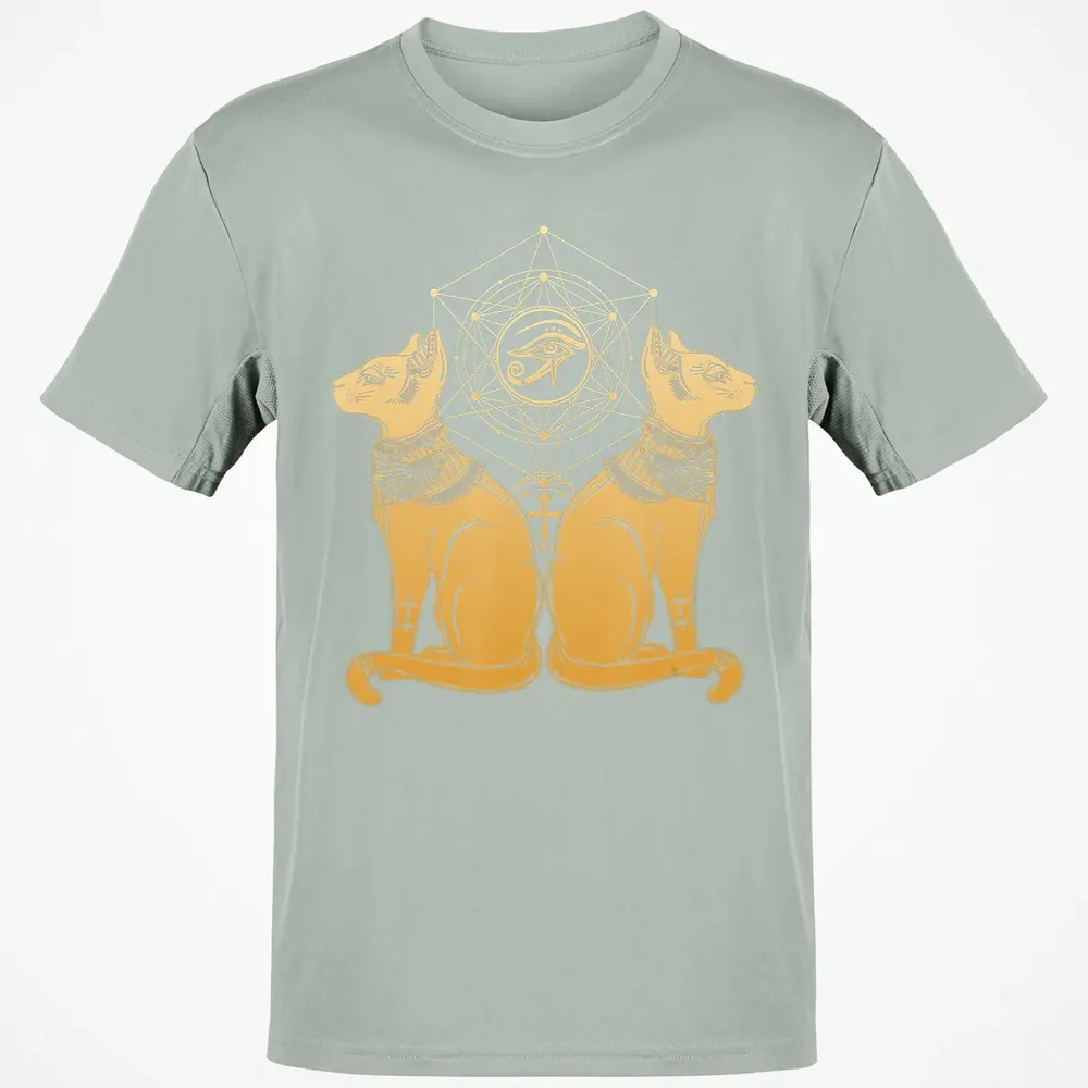 Egyptian Cat Goddess Bastet Sphinx Eye Of Ra Classic Unisex T-Shirt - 3