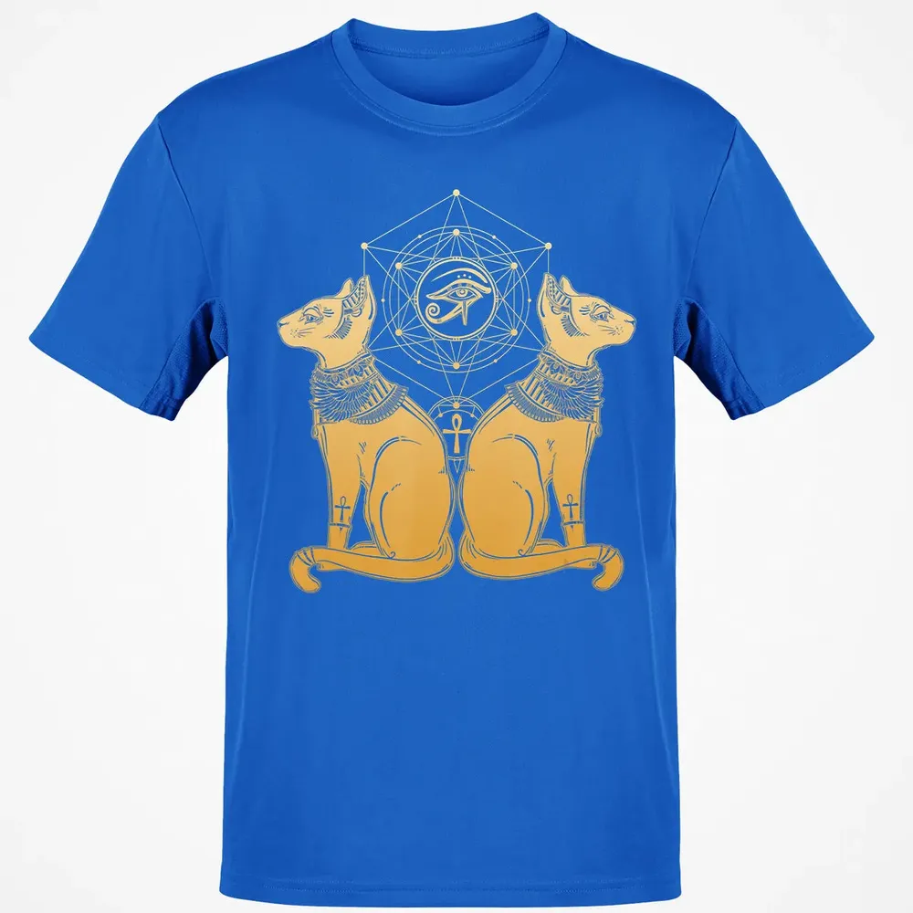 Egyptian Cat Goddess Bastet Sphinx Eye Of Ra Classic Unisex T-Shirt - 12