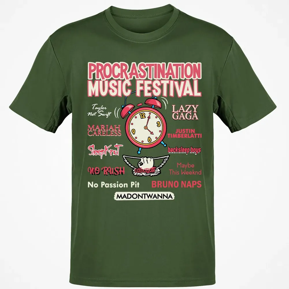 Procastination Music Festival Classic Unisex T-Shirt - 7