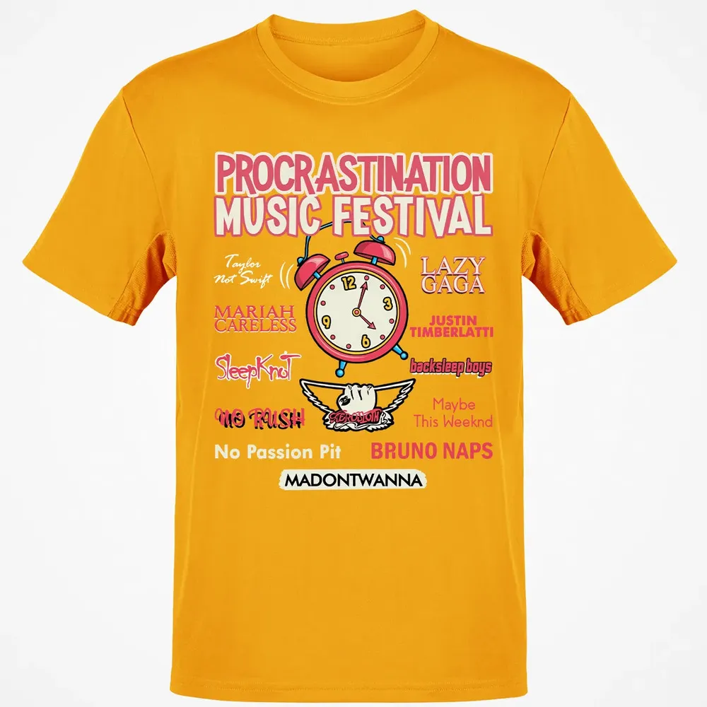 Procastination Music Festival Classic Unisex T-Shirt - 5
