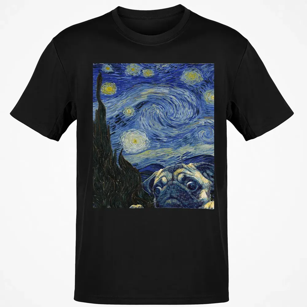 Pug Starry Night Classic Unisex T-Shirt - 2