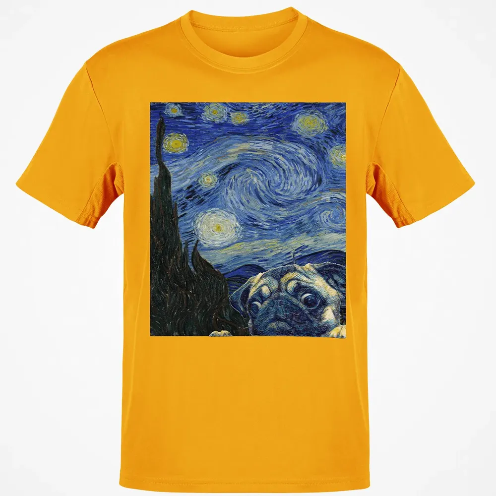 Pug Starry Night Classic Unisex T-Shirt - 5