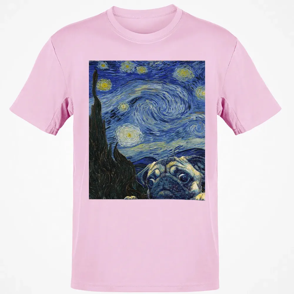 Pug Starry Night Classic Unisex T-Shirt - 6