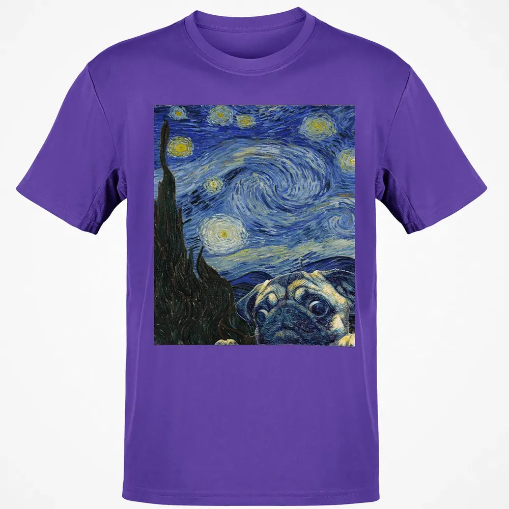 Pug Starry Night Classic Unisex T-Shirt - 10
