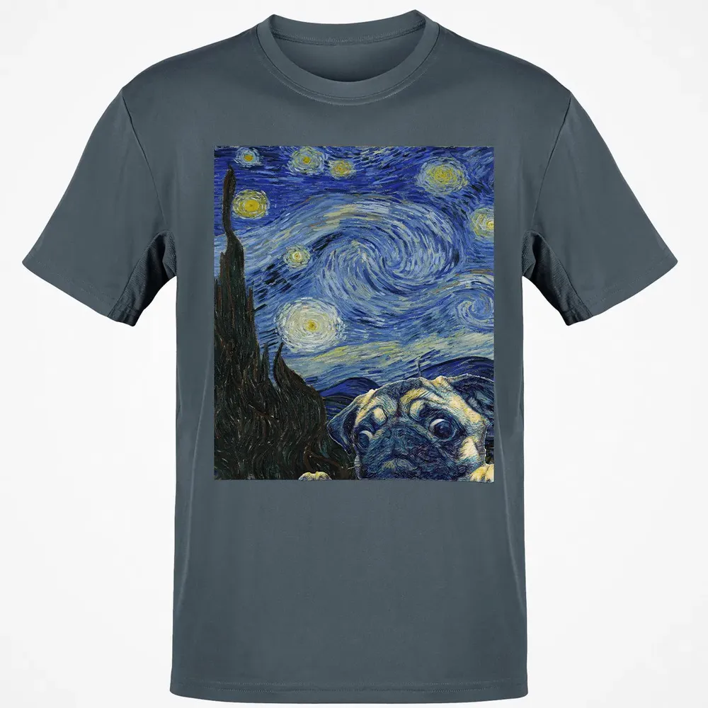 Pug Starry Night Classic Unisex T-Shirt - 4