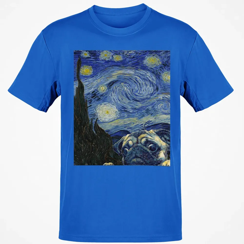 Pug Starry Night Classic Unisex T-Shirt - 12
