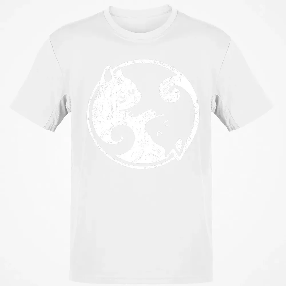 Yin Yang Cats Cute Kawaii Cat Lover Yoga Gift Design Classic Unisex T-Shirt - 13