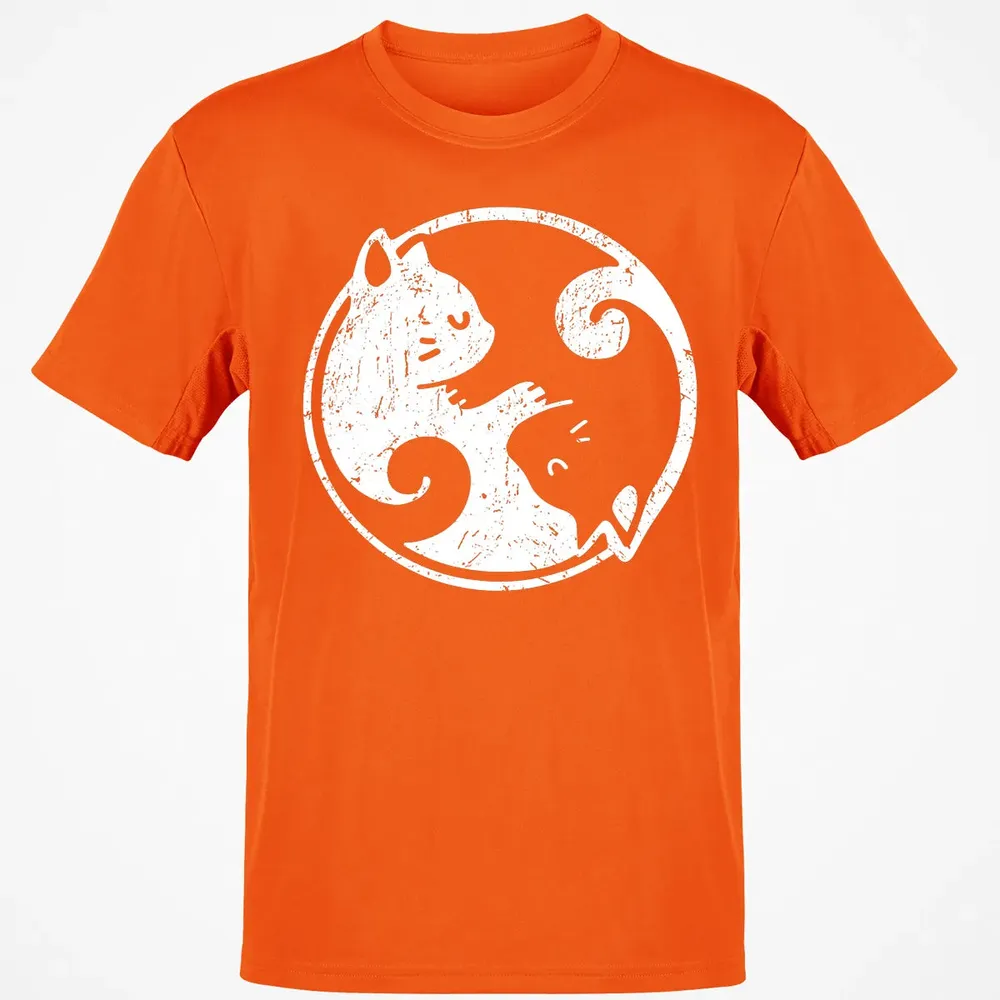 Yin Yang Cats Cute Kawaii Cat Lover Yoga Gift Design Classic Unisex T-Shirt - 9