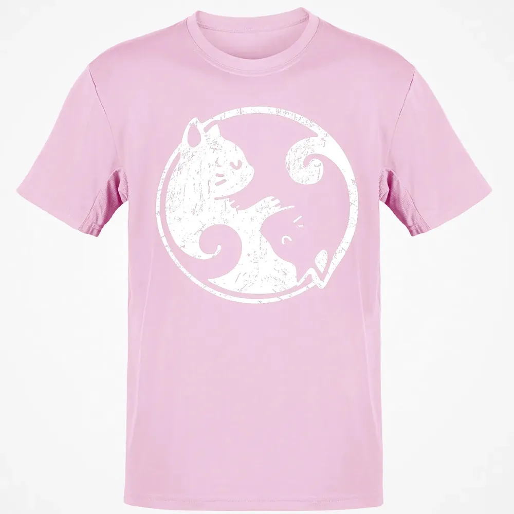 Yin Yang Cats Cute Kawaii Cat Lover Yoga Gift Design Classic Unisex T-Shirt - 6
