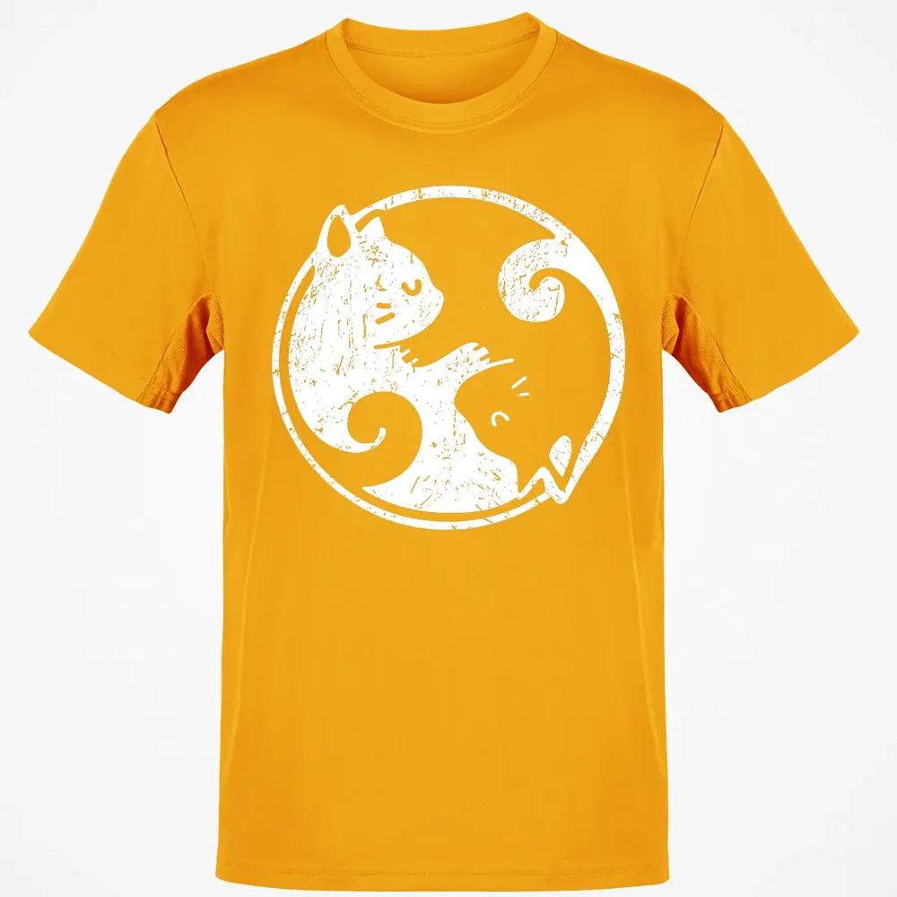 Yin Yang Cats Cute Kawaii Cat Lover Yoga Gift Design Classic Unisex T-Shirt - 5