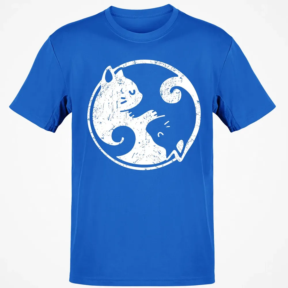 Yin Yang Cats Cute Kawaii Cat Lover Yoga Gift Design Classic Unisex T-Shirt - 12